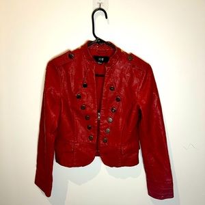 Red leather jacket!!